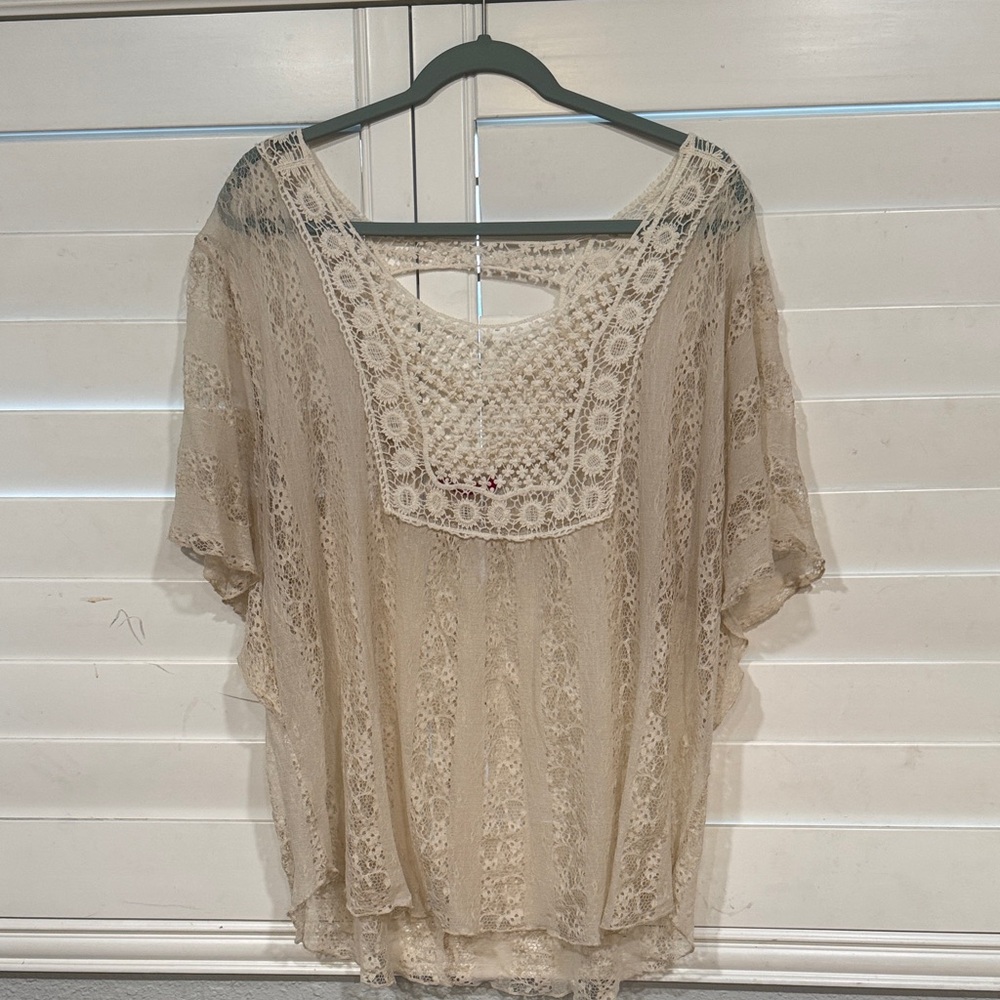 Julie's Closet Cream Lace Top